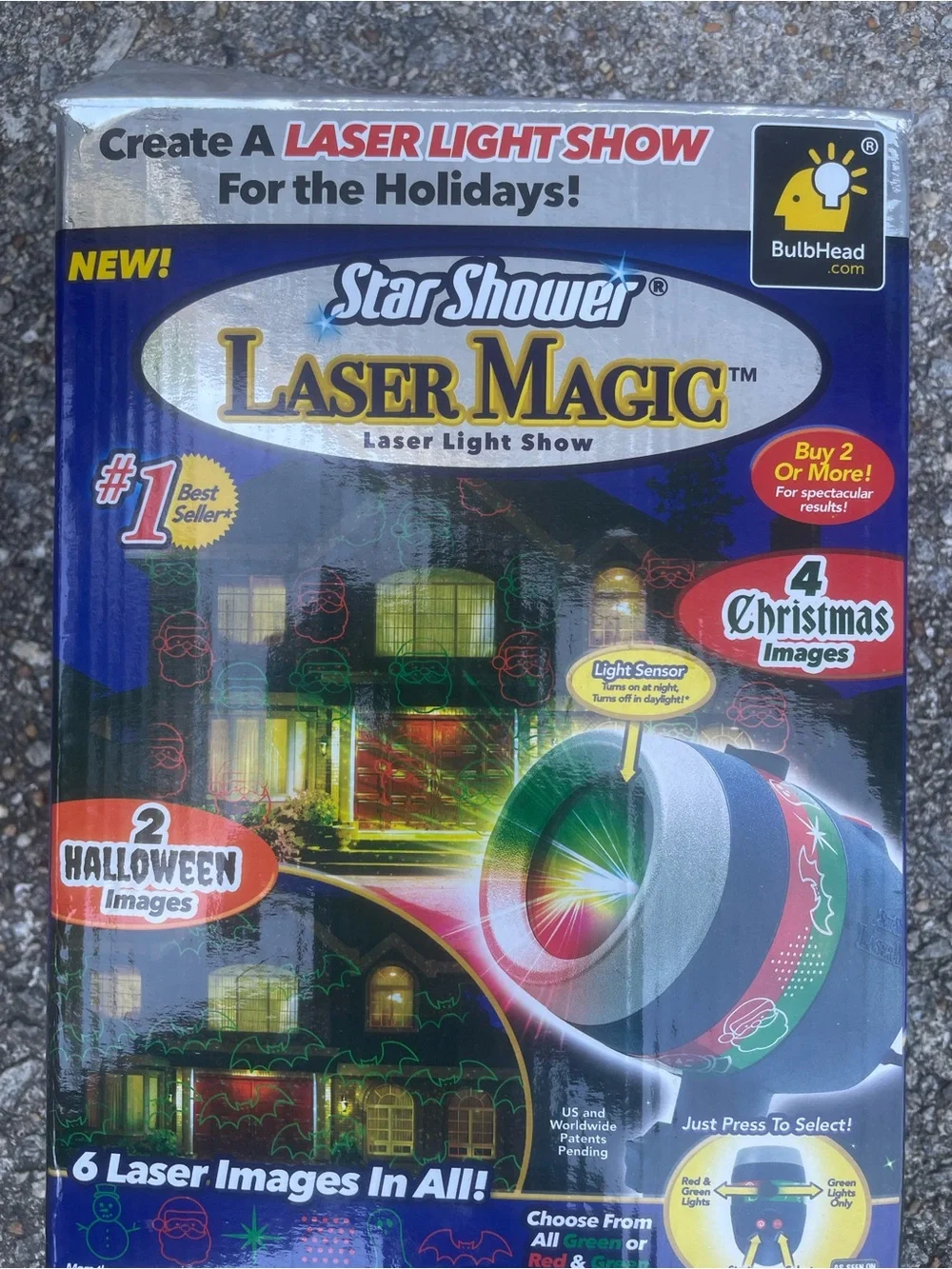 Star Shower Laser Magic Holiday Laser Light Show - Red & Green